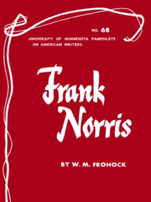 cover image of Frank Norris--American Writers 68
